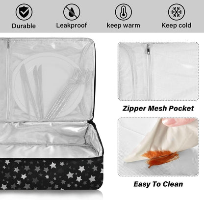 Casserole Carriers for Hot or Cold Food Reusable Casserole Dish Carrier Insulated Thermal Large Capacity Durable Perfect for Party Camping Family Gatherings Yellow Fish - Colors B