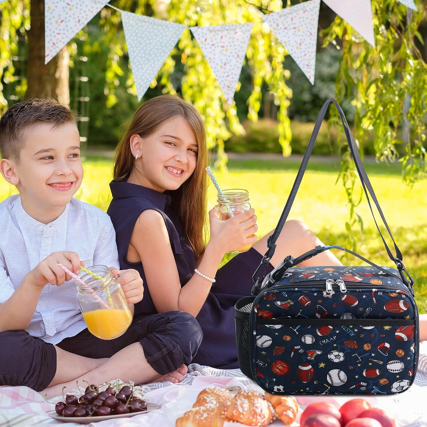 RLGPBON Kids Lunch Bag,Insulated Lunch Box for Girls,Lunch Bag Toddler Teen,School Daycare Cute Travel bags