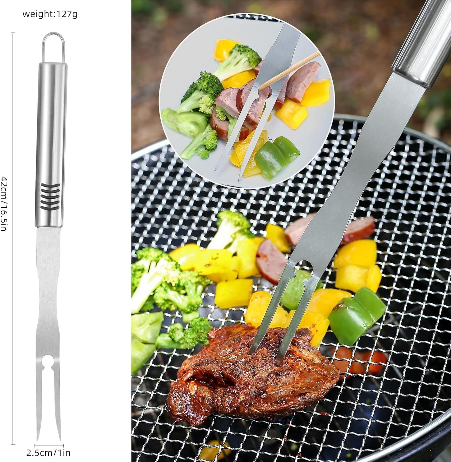 BBQ Grilling Tools Set,Stainless Steel Grilling Accessories Kit for Men Gift,13pc BBQ Grill Utensils Gift Kit with Portable Carry Bag BBQ Tools Grill Tools Set for Backyard Outdoor Grill Cooking