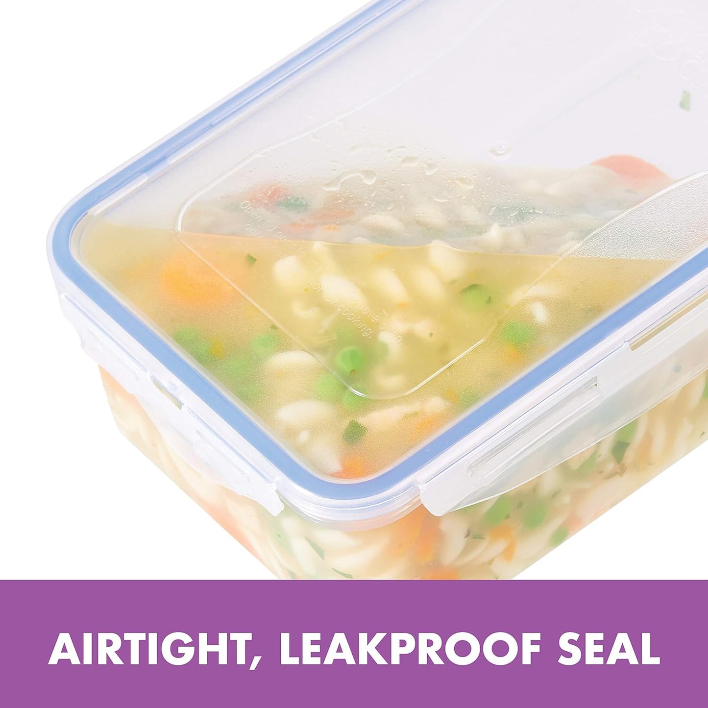 Lock & Lock HPL817S12 Easy Essentials Storage Set/Food Containers Airtight Bins/BPA-Free/Dishwasher Safe, 24 Piece - Clear