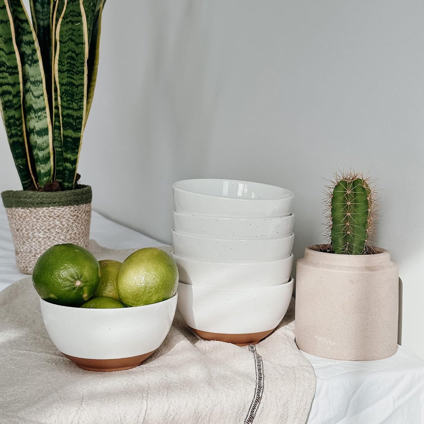 Mora Ceramic Artisan Matte Small Dessert Bowls - 16oz, Set of 6 - Microwave, Oven and Dishwasher Safe, For Rice, Ice Cream, Soup, Snacks, Cereal, Chili, Side Dishes etc - Microwavable Kitchen Bowl