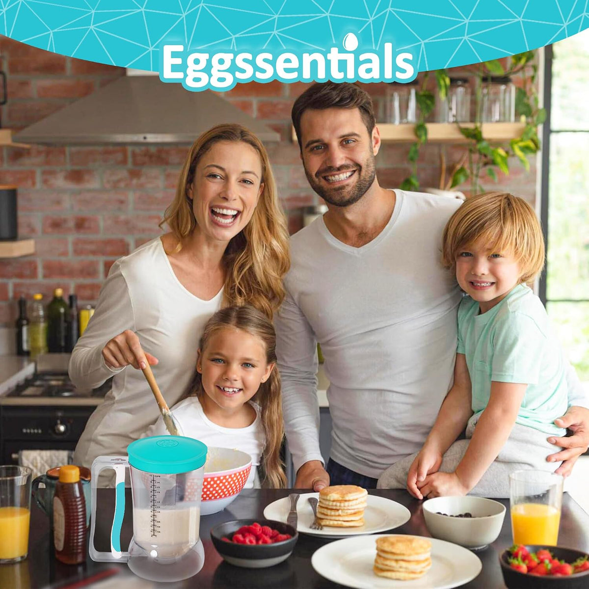 Eggssentials Pancake Batter Dispenser with Squeeze Handle Pancake Dispenser