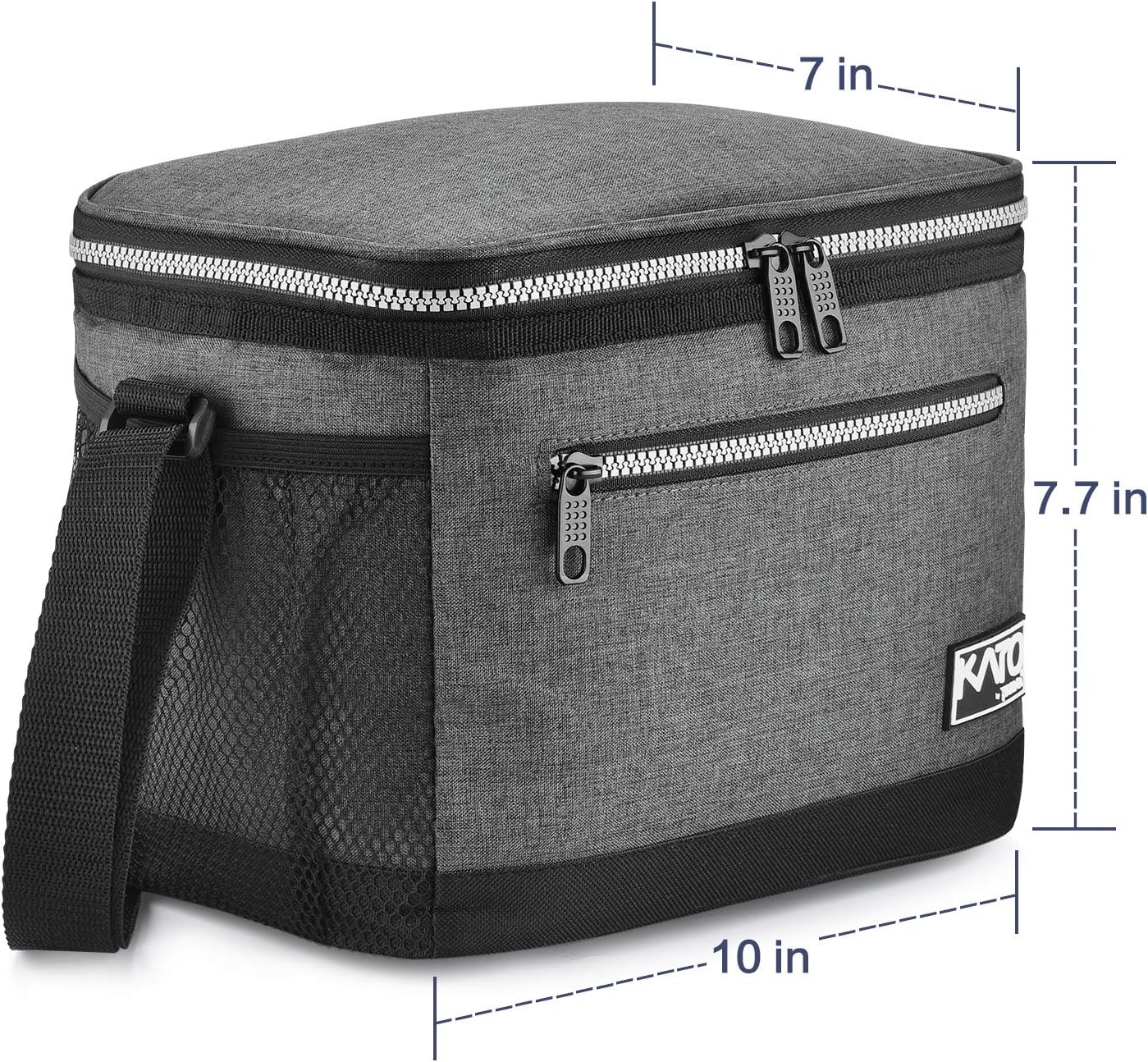 Tirrinia Insulated Lunch Box for Men/Women, Leakproof Lunch Bag for School Work, Large Lunch Tote Kids Boys Girls Student Back to School, Soft Cooler Office Picnic Beach Camping for Adults, Charcoal