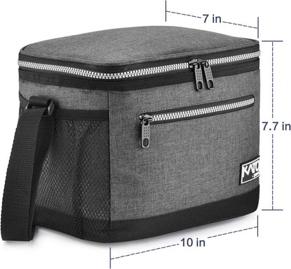 Tirrinia Insulated Lunch Box for Men/Women, Leakproof Lunch Bag for School Work, Large Lunch Tote Kids Boys Girls Student Back to School, Soft Cooler Office Picnic Beach Camping for Adults, Charcoal