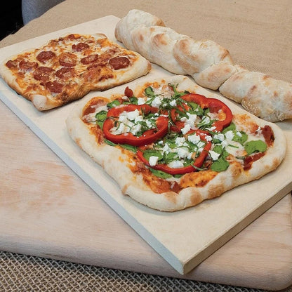 23.6" x 15.7" Heavy Duty Rectangular Extra Large Pizza Pan, Pizza Stone for Whirlpool, GE Oven and BBQ Grill Industrial Commercial Cordierite Baking Stone for Pizzas or Bread