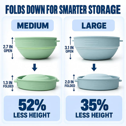 Collapsible Pizza Dough Proofing Containers with Lids, 4-Pack