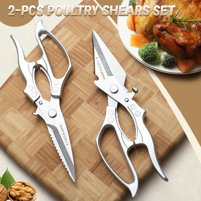 Freelander Kitchen Scissors Set - All Purpose Heavy Duty Poultry Shears