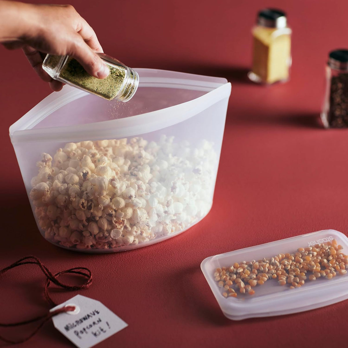 Stasher Premium Reusable Silicone Food Storage Bags, 2-Pack, Clear