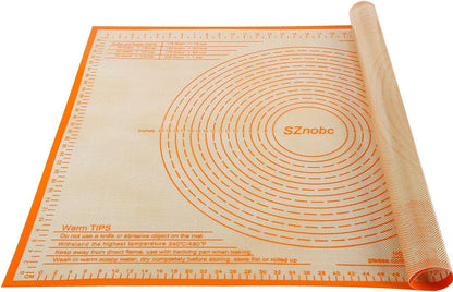 Non-slip Silicone Pastry Mat 36''By 24'' Nonstick Baking Mats Extra Large Counter Mat for Dough Rolling, Pastry, Pie Crust, Fondant, Cookies, Bread, Pasta, Pizza Mat