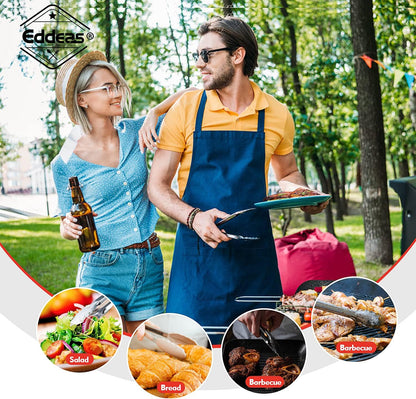 Eddeas Kitchen Tweezers Tongs, Cooking Tweezers Stainless Steel - 3 Size 12'' 10'' & 8 inch Ideal for Meat, pasta, plating and pinching delicate small pieces of food, Set of 3