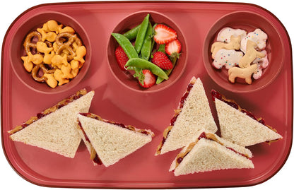 madesmart dipware 3 Bowl Serving Tray, Stackable & Removable Dip Bowls for Charcuterie, Guacomole, Snacks, Veggies, Premium Dishwasher & Microwave Safe, Multipurpose Plate & Bowl, Olive