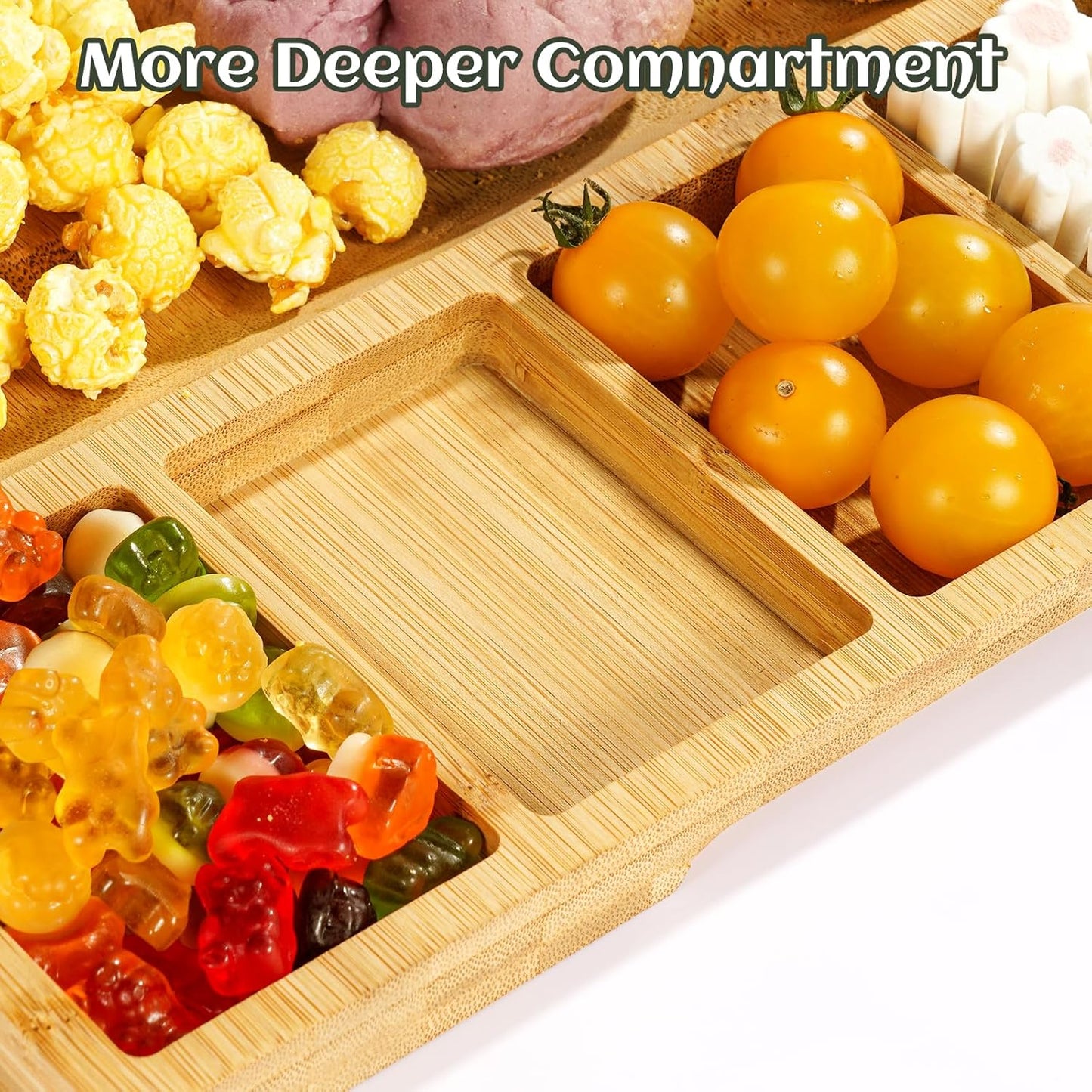 Charcuterie Boards Gift Set | Bamboo Cheese Board with Tongs and Spoons