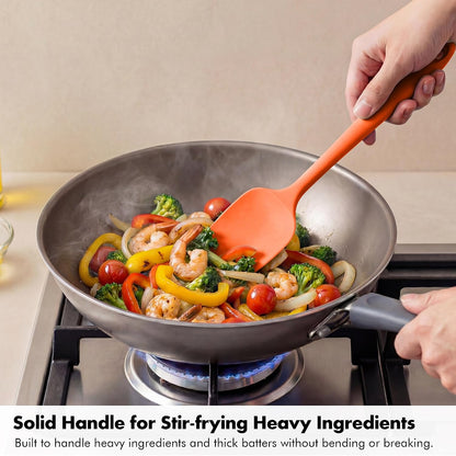 Silicone Spoonula Set, 600ºF Heat Resistant, 3Pcs, Multicolor 3