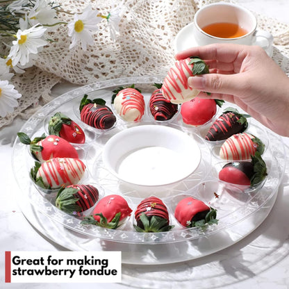 KRE Sure Fresh Deviled Egg Carrier with Lid 10.375x3.5In Freezer Safe Display Home Kitchens Outdoor Indoor Cookout Valentines Day Birthdays Party Plastic Food Trays Pack of 2 with Bonus Restrav
