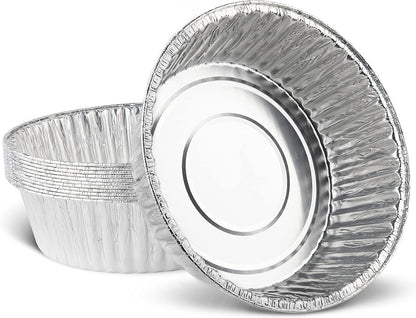 PLASTICPRO 6'' Inch Round Tin Foil Pie Pans Disposable Pack of 20