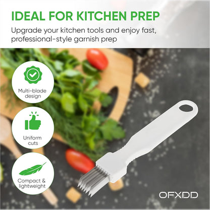 Green Onion Cutter for Kitchen - Pack of 2 - Stainless Steel Blades Scallion Slicer - Shred Silk - Negi Cutters