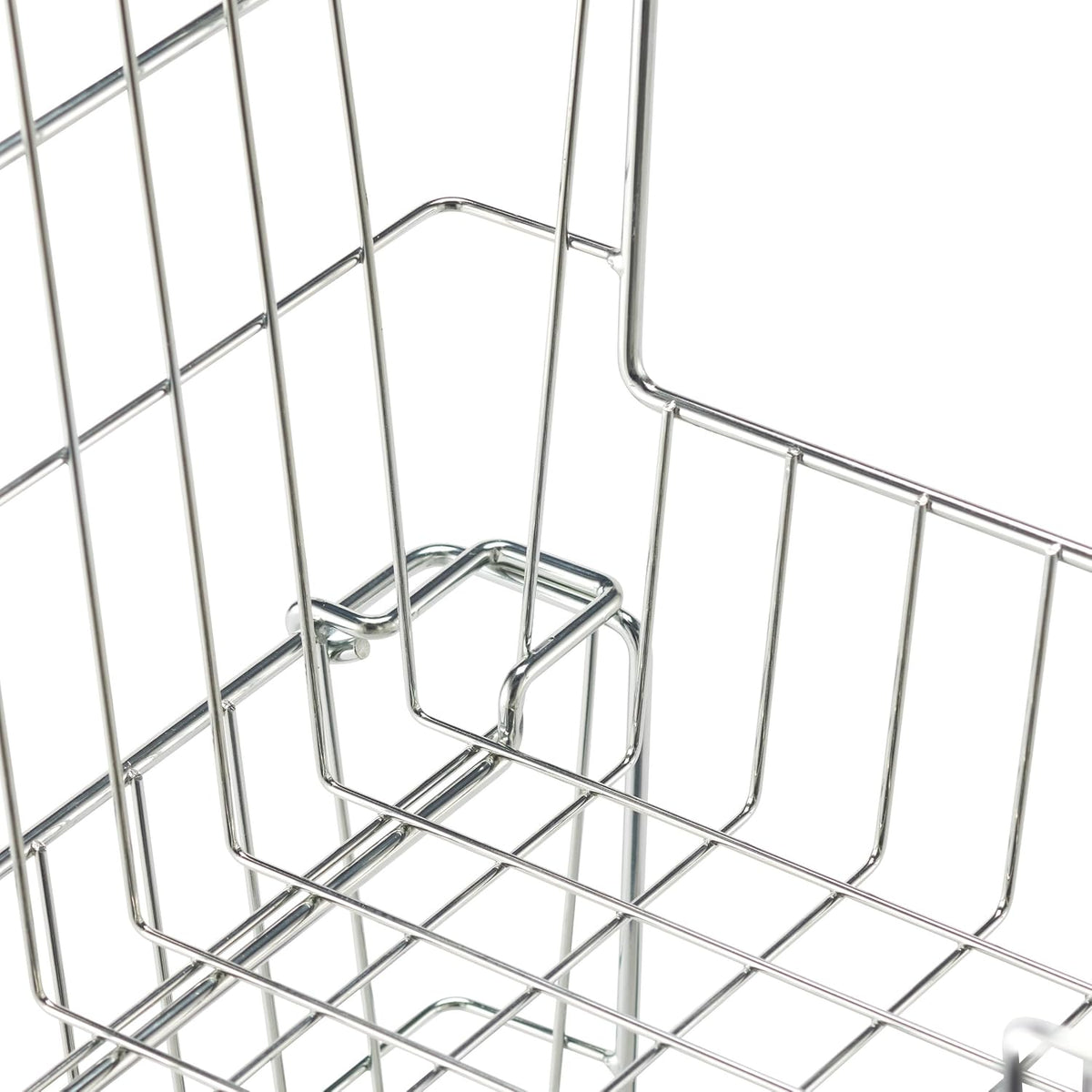 TRINITY 2-Pack Stackable Metal Wire Storage Baskets With Handles, EcoStorage Chrome, 11 Inches