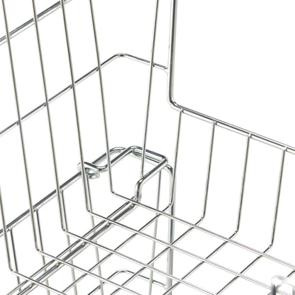 TRINITY 2-Pack Stackable Metal Wire Storage Baskets With Handles, EcoStorage Chrome, 11 Inches