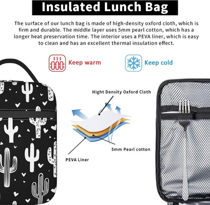 Purple Axolotl Lunch Box Lunch Box Reusable Insulated Totes Lunch Bag Thermal Cooler For Boy Girls School Men Women Beach Picnic Travel
