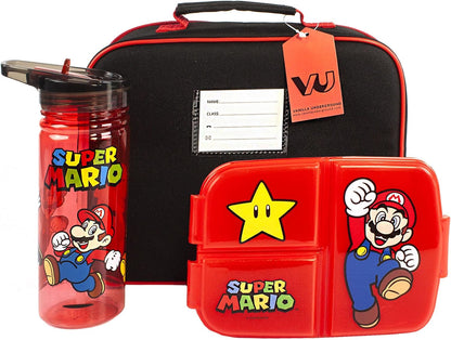 Super Mario Nintendo Kids Lunch Box Set Yoshi Food Bag BPA Free Water Bottle Snack Pot School Lunch Containers