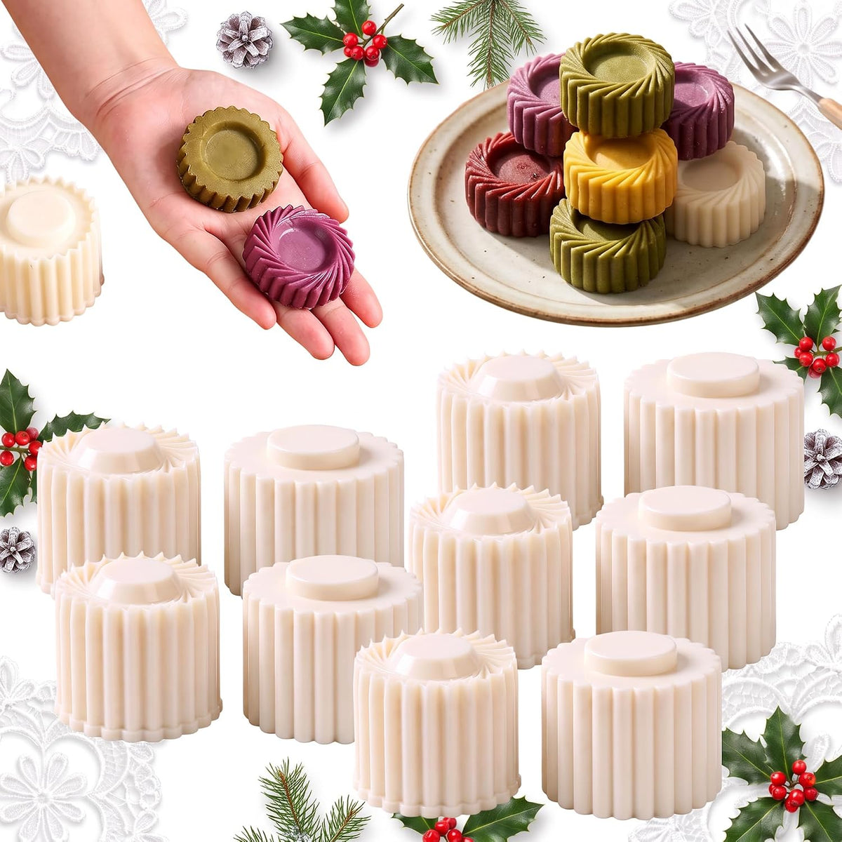 Creative Double-Ended Pastry Mold, 2027 New 2 in 1 Mooncake Mold (2)