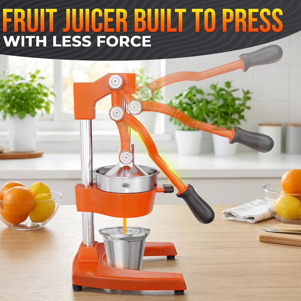 NADOBA Lemon Squeezer and Lime Squeezer, Max Extraction Citrus Hand Juicer