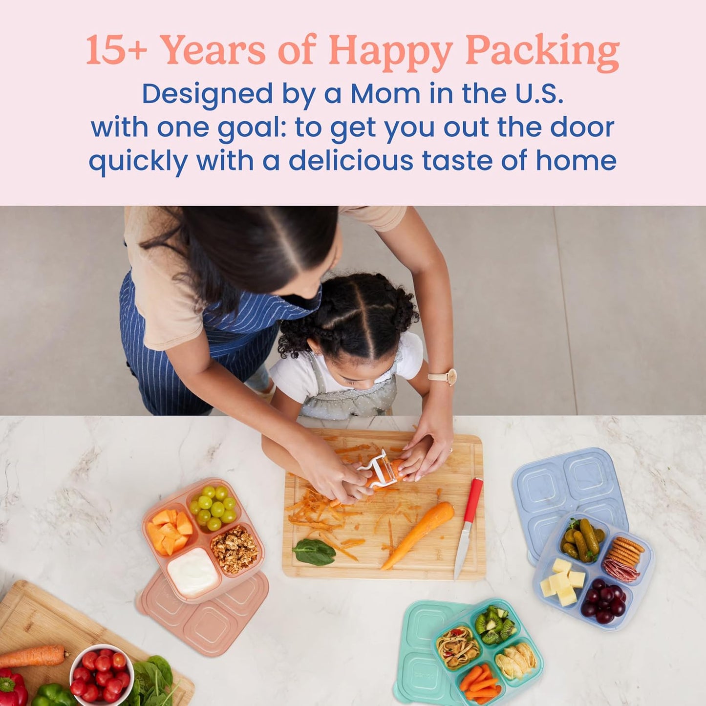 Bentgo Easyboxes 4-Compartment Snack Containers - 8-Piece Set with 4 Trays & 4 Custom-Fit Lids to Seal in Freshness - Reusable Food Storage & Meal Prep Bento BPA-Free Containers (Classic)