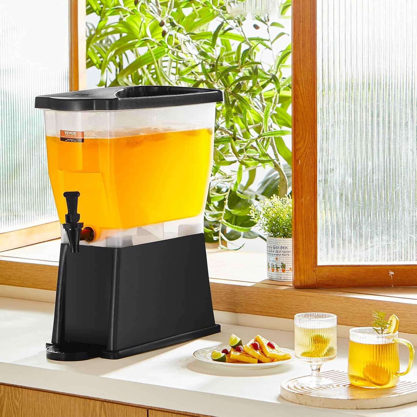 VEVOR Beverage Dispenser, 3 Gallon x 2 Drink Dispensers for Parties, Plastic Juice Dispenser with Stand Spigot Lid, Iced Tea Lemonade Juice Water Dispenser, for Restaurants, Hotels, Parties