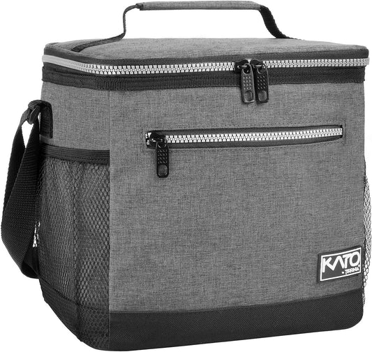Tirrinia Insulated Lunch Box for Men/Women, Leakproof Lunch Bag for School Work, Large Lunch Tote Kids Boys Girls Student Back to School, Soft Cooler Office Picnic Beach Camping for Adults, Charcoal