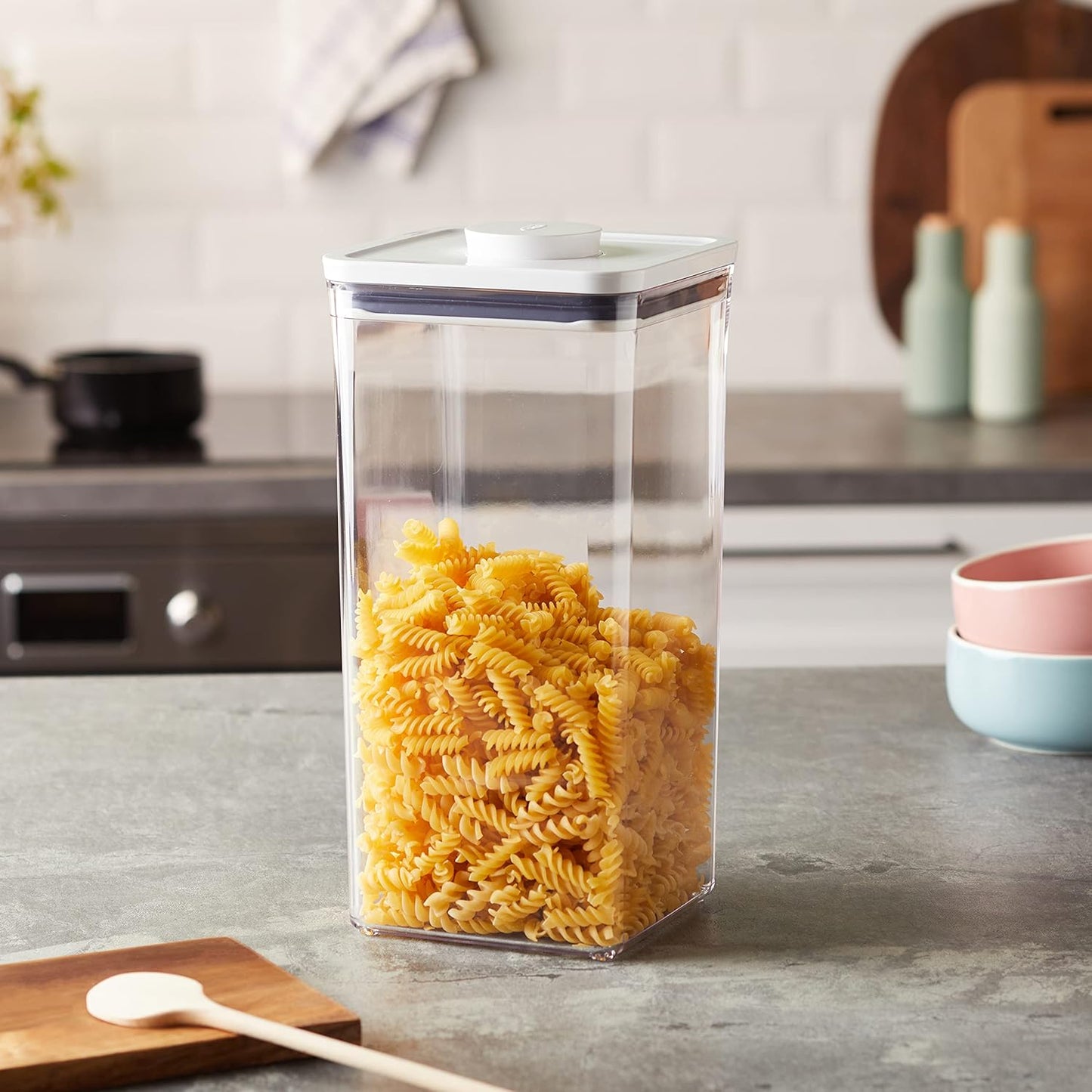 OXO Good Grips POP Container - Airtight Food Storage - Big Square Short 2.8 Qt Ideal for 5 lbs of sugar, cookies or crackers