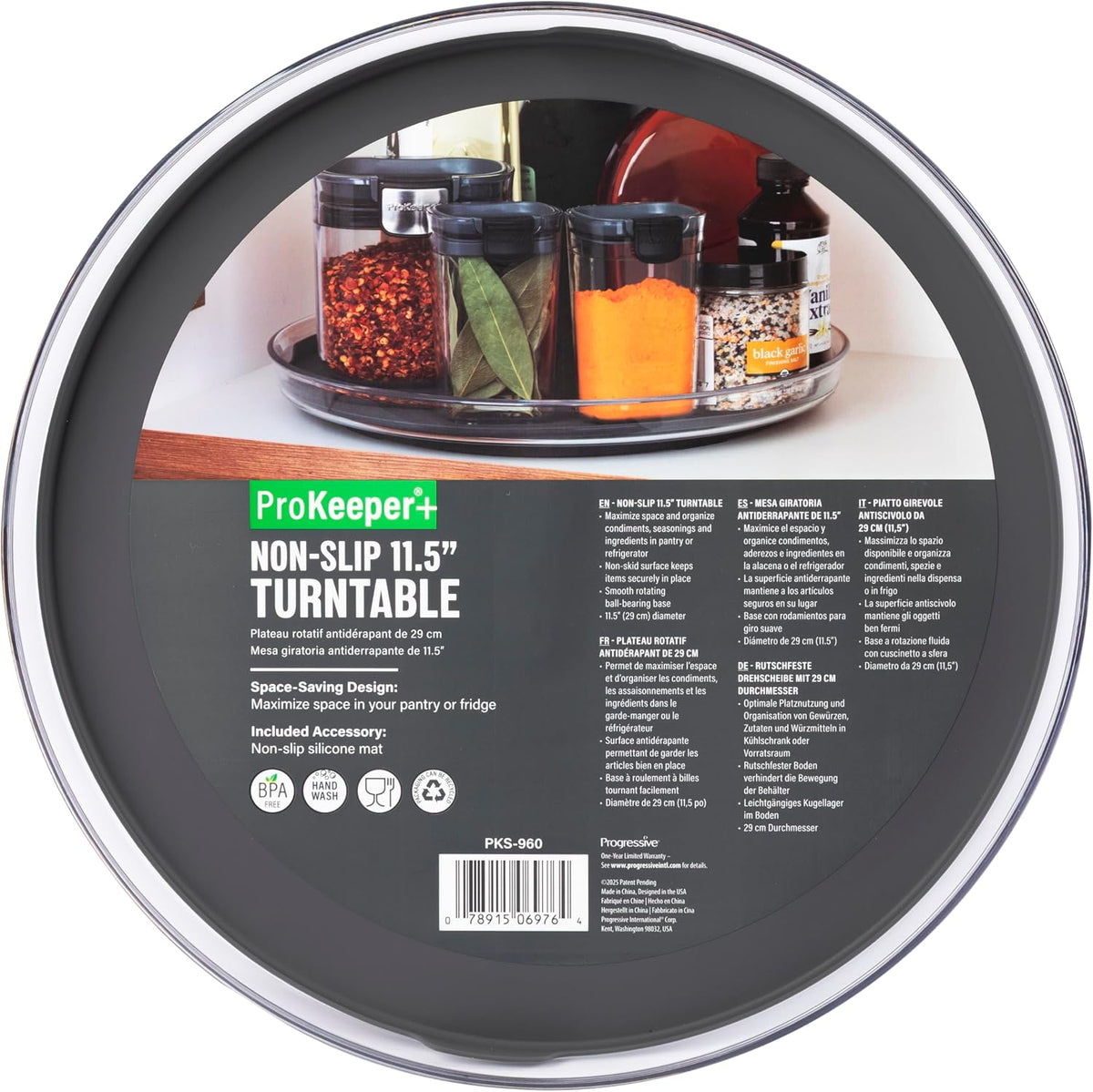 Progressive ProKeeper+ Pantry & Refrigerator Storage Containers – Modular Bins and Organizers (Narrow Stackable Bin, 16.1"L x 4.0"W x 3.6"H)