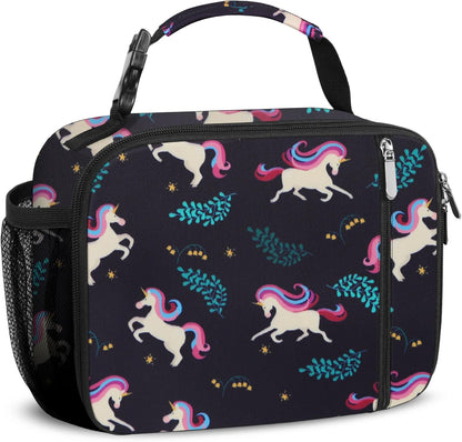 esouler Lunch Box Kids Insulated Lunch Bag for Boys & Girls Durable Children Lunchbox for School with Water Bottle Holder-Black