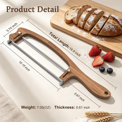 imarku 10 Inch Bread Slicer,Adjustable Thickness Homemade Bread Knife