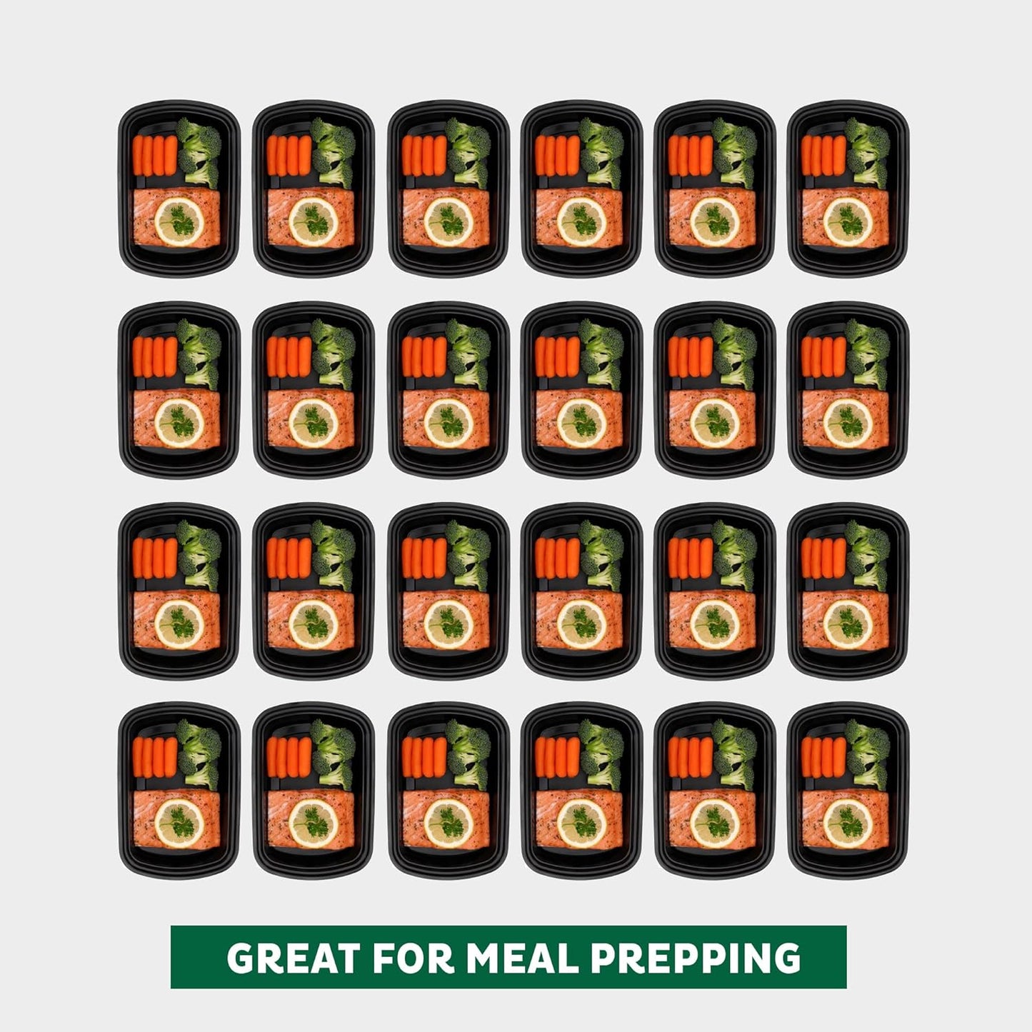 Freshware Meal Prep Containers 1 Compartment Food Storage Containers with Lids, Bento Box, BPA Free, Stackable, Microwave/Dishwasher/Freezer Safe (28 oz), 50 Count (Pack of 1)