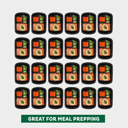 Freshware Meal Prep Containers 1 Compartment Food Storage Containers with Lids, Bento Box, BPA Free, Stackable, Microwave/Dishwasher/Freezer Safe (28 oz), 50 Count (Pack of 1)