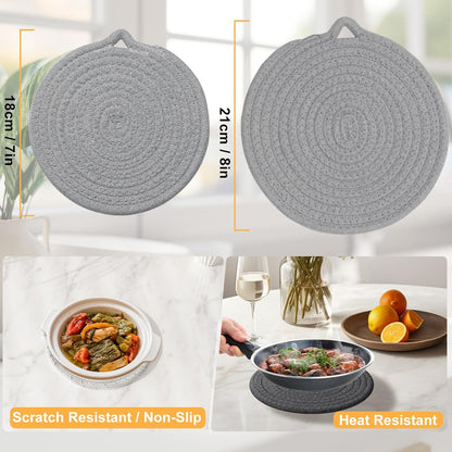 7" Trivets for Hot Dishes, 6 Pack Trivets for Hot Pots and Pans