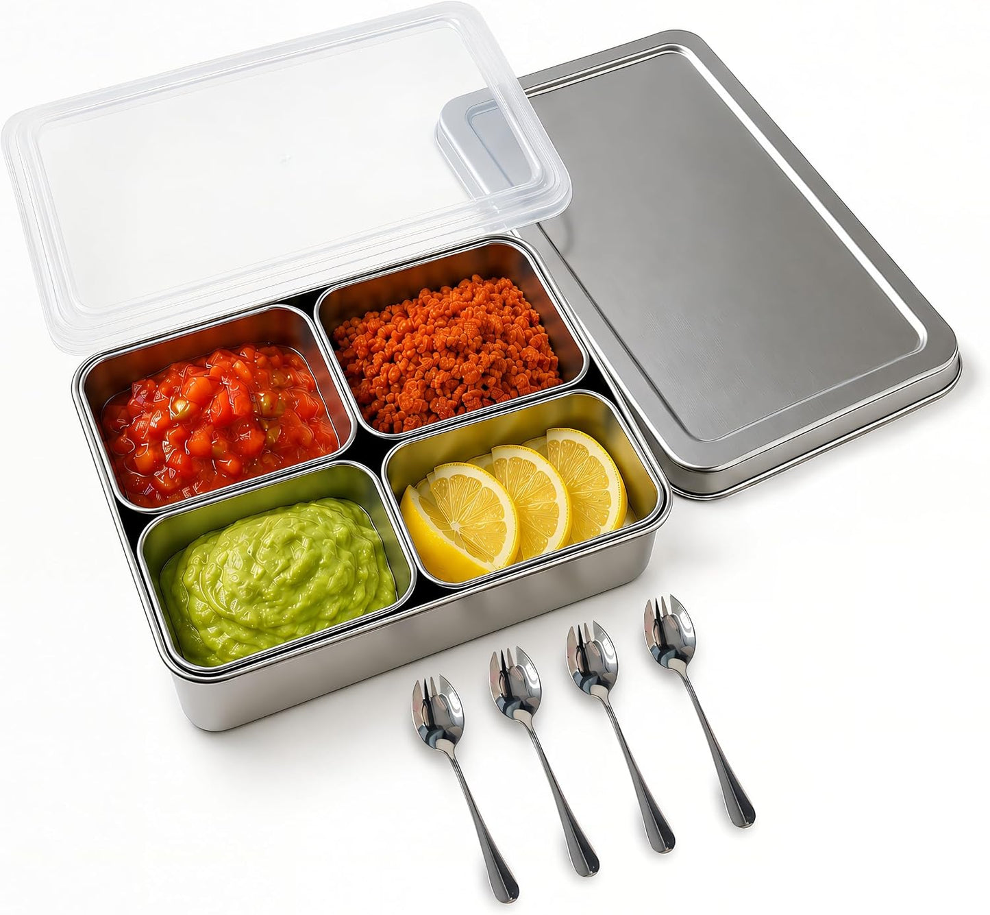 Stainless Steel Yakumi Pan, Yakumi Pans, Yakumi Mise En Place, Mise En Place Containers, Japanese Food Container, Condiment Containers, Multi Compartment Food Containers (8 Compartment)