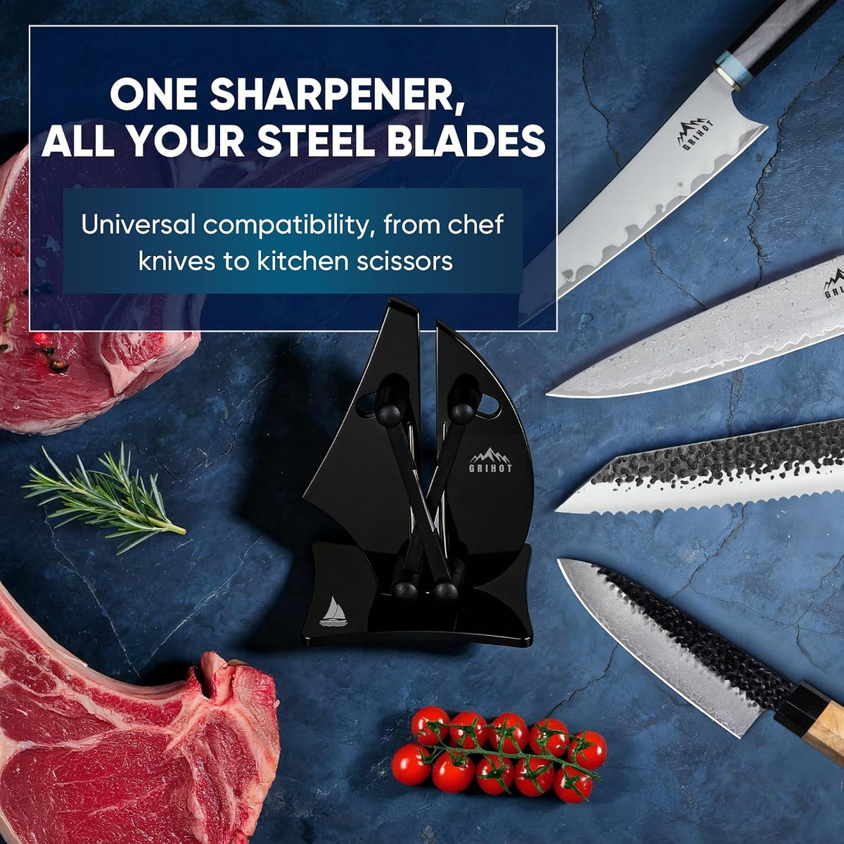 VN3 Professional Knife Sharpener | 3-Action Tungsten Carbide