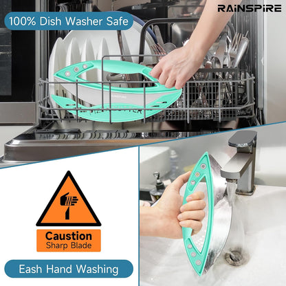 Rainspire 12" Pizza Cutter Rocker Blade Stainless Steel Pizza Rocker with Cover Sharp Blade Pizza Knife Dishwasher Safe Kitchen Gadgets Home Essentials, Black