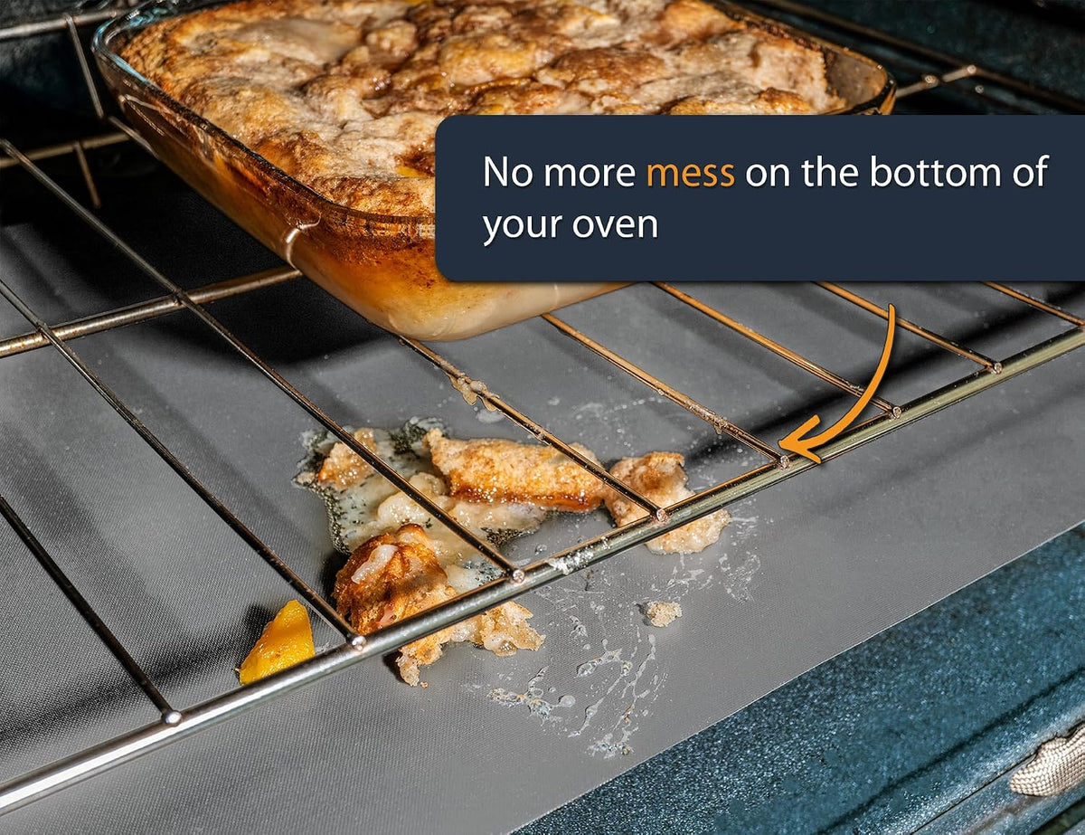 Silicone Oven Guards for Racks (3 Pack) and Oven Liners for Bottom of Oven (2 Pack), Bundle