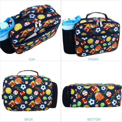 RHCPFOVR Kids Lunch Bag - Insulated Lunch Box for Boys Girls,Washable Lunch Bag and Reusable Toddler Leak-proof Lunchbox for School and Daycare - Colors A