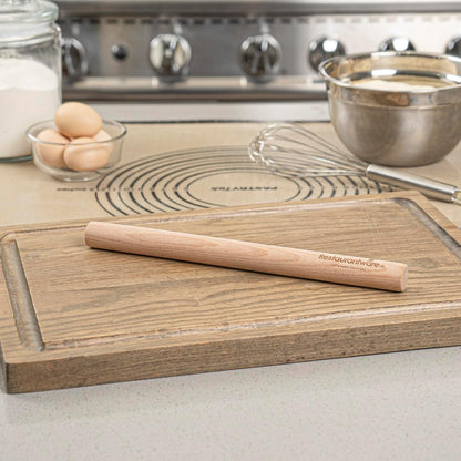 Restaurantware 12 in Wood Beech Asian Dowel Rolling Pin