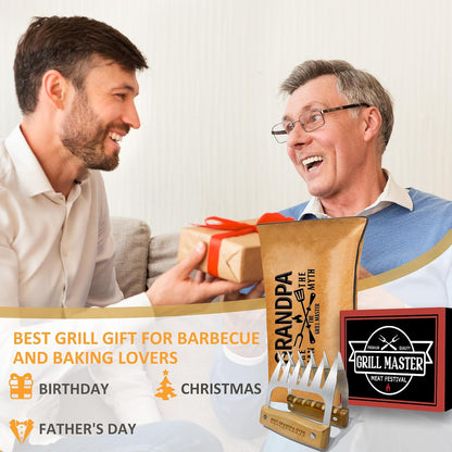 Gifts for Grandpa, Christmas Grandpa Gifts from Grandkids BBQ Blanket with Meat Claws, Meat Resting Bag for BBQ Smoking, Meat Shredder Claws Grill Accessories for Outdoor Grill on Birthday