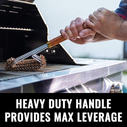 Grillaholics Grill Brush for Outdoor Grill - Safe Bristle Free BBQ Brush with Built-in Scraper – The Perfect Grilling Accessory for Cleaner Grilling