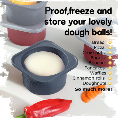 PLUS 1000ml Pizza Dough Proofing Containers, 2-Pack, Green