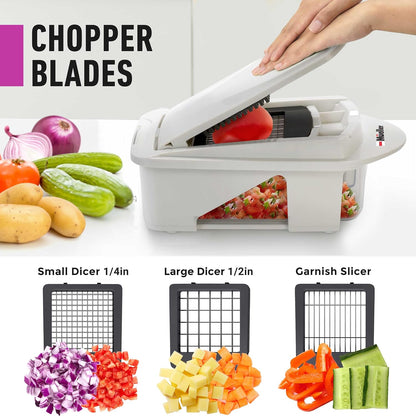 MUELLER HOME Pro-Series 10-in-1 Stainless Steel Multi Vegetable Chopper