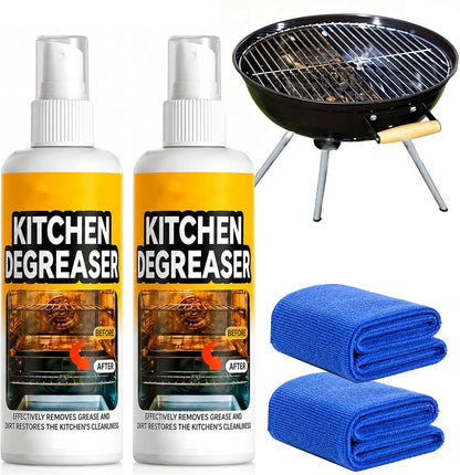 Apiastar Greasekiller Spray,4FL.OZ Greasekiller Spray Grill Cleaner,Greasekillers Bbq Sprays, Heavy Duty Grill Degreaser Sprays, for Outdoor Grill, Air fryer, Kitchen, Oven (1PCS)