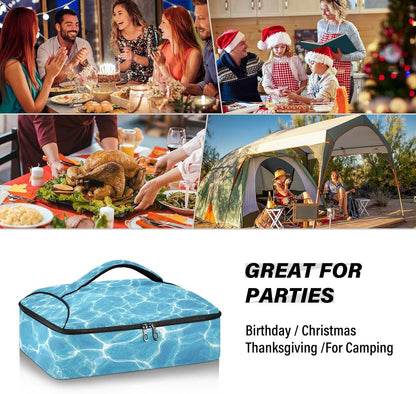 Casserole Carriers for Hot or Cold Food Reusable Casserole Dish Carrier Insulated Thermal Large Capacity Durable Perfect for Party Camping Family Gatherings Yellow Fish - Colors B