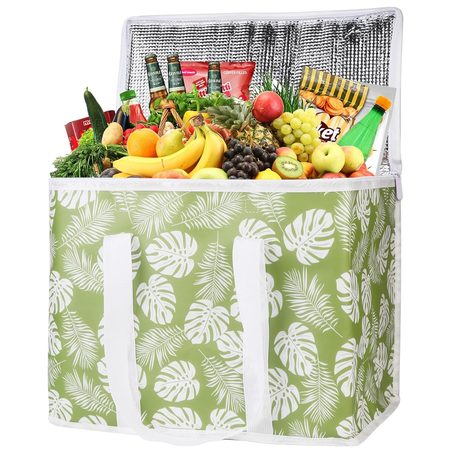 Insulated Food Delivery Bag, XXXL Insulated Reusable Grocery Cooler/Hot Bags, Tote Bag for Shopping/Travel/Doordash, Catering Bag Doordash 22x14x13, Black, 1-Pack