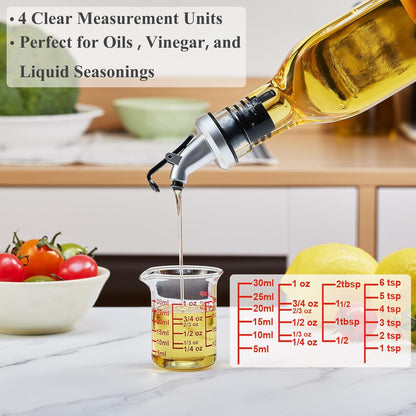 3 Piece Glass Measuring Cup Set, Includes 1/2-Cup, 1-Cup, and 2-Cup High Borosilicate Glasss Liquid Measuring Cups, Dishwasher, Freezer, Microwave, and Preheated Oven Safe, Essential Kitchen Tools